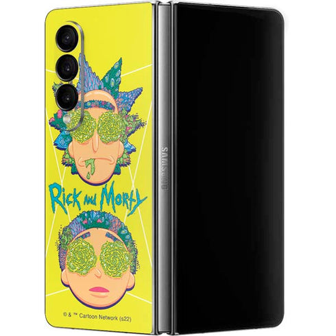 Adult Swim Rick and Morty Rick and Morty Portal Eyes Galaxy Z Fold4 5G Skin